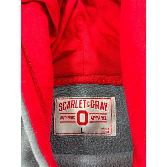 Ohio‎ State Buckeyes Stitched Campus Hoodie Sweatshirt (Men's Large) Gray - Picture 3 of 12